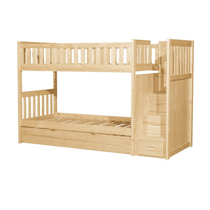 Homelegance  - Bartly Twin/Twin Step Bunk Bed W/ Twin Trundle - B2043SB-1xR  view 1