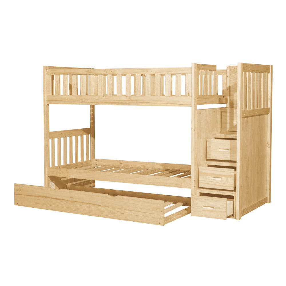 Homelegance  - Bartly Twin/Twin Step Bunk Bed W/ Twin Trundle - B2043SB-1xR  view 2