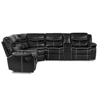 Homelegance  - Bastrop 3-Piece Sectional W/ Right Console in Black - 8230BLKxSC  view 2