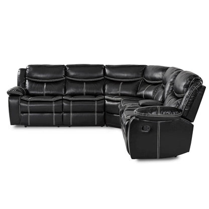 Homelegance  - Bastrop 3-Piece Sectional W/ Right Console in Black - 8230BLKxSC  view 8
