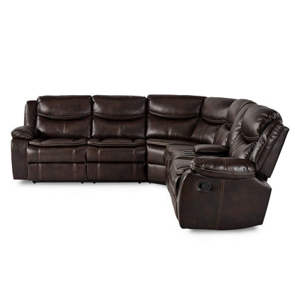 Homelegance  - Bastrop 3-Piece Sectional W/ Right Console in Brown - 8230BRWxSC  view 3