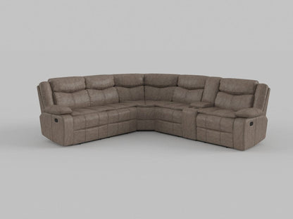 Homelegance  - Bastrop 3-Piece Sectional W/ Right Console in Brown - 8230BRWxSC  view 6