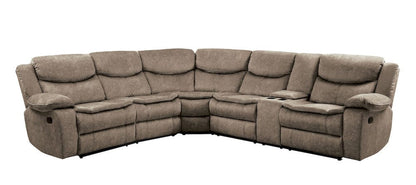 Homelegance  - Bastrop 3-Piece Sectional W/ Right Console in Brown - 8230FBRxSC  view 2