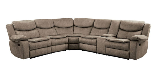 Homelegance  - Bastrop 3-Piece Sectional W/ Right Console in Brown - 8230FBRxSC  view 2