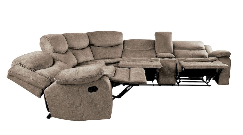 Homelegance  - Bastrop 3-Piece Sectional W/ Right Console in Brown - 8230FBRxSC  view 3