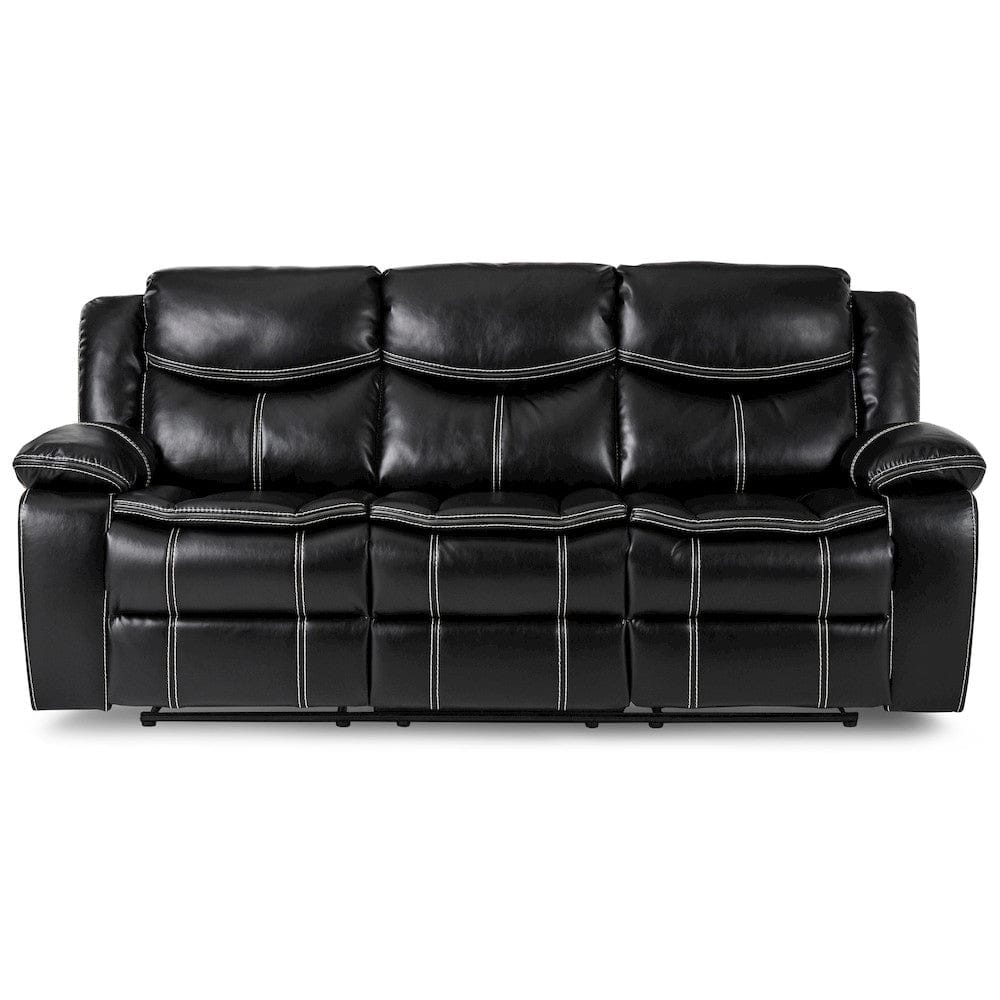 Homelegance  - Bastrop Double Reclining Sofa in Black - 8230BLK-3  view 1