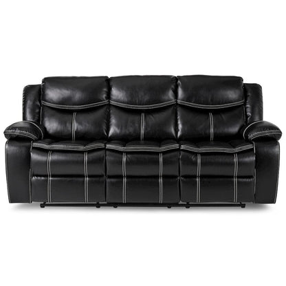 Homelegance  - Bastrop Double Reclining Sofa in Black - 8230BLK-3  view 1