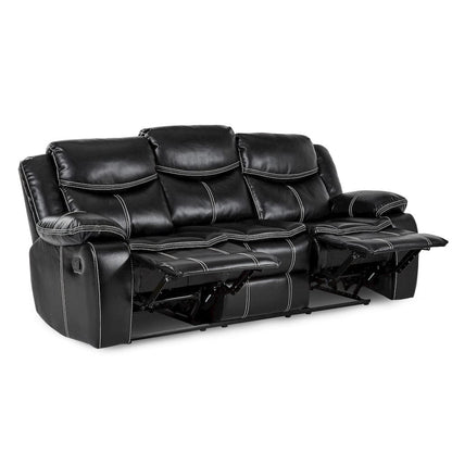 Homelegance  - Bastrop Double Reclining Sofa in Black - 8230BLK-3  view 4