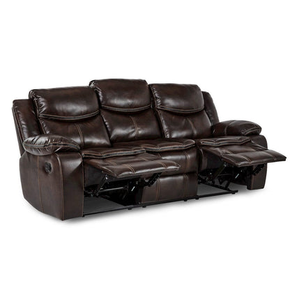 Homelegance  - Bastrop Double Reclining Sofa in Brown - 8230BRW-3  view 1