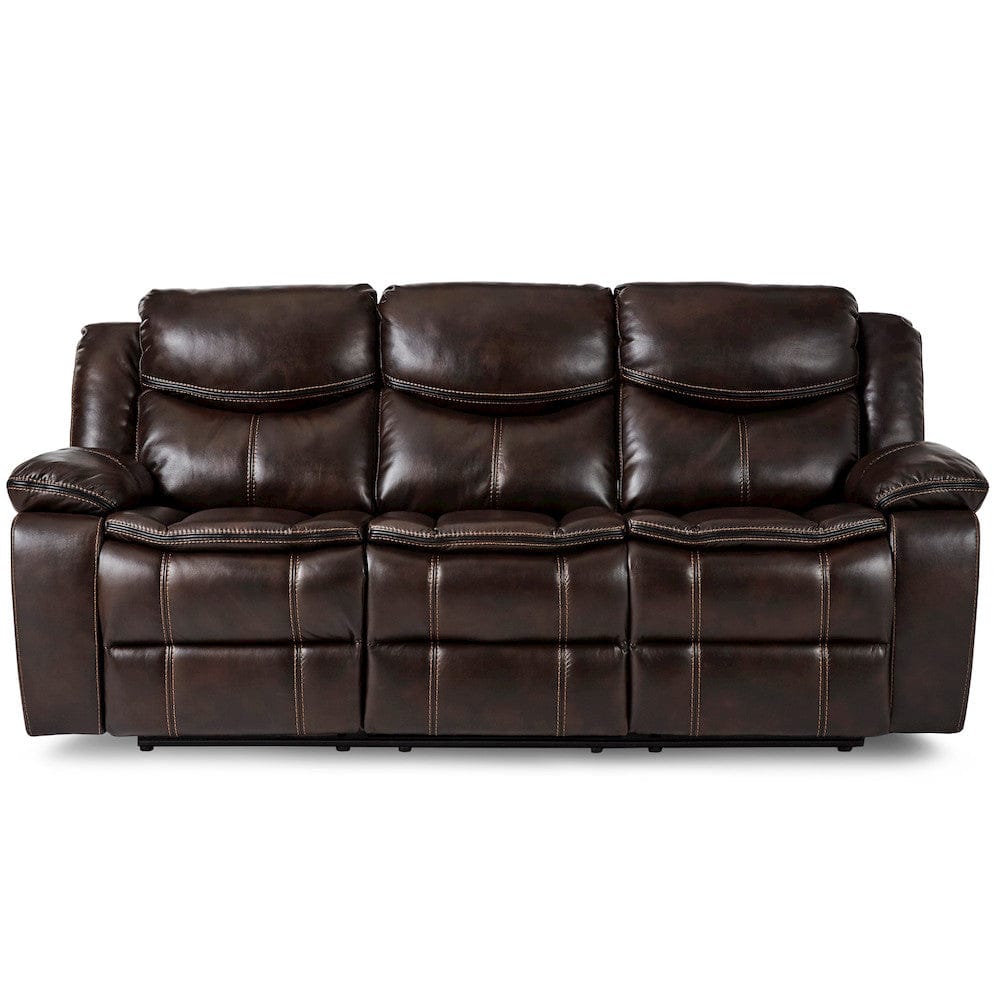 Homelegance  - Bastrop Double Reclining Sofa in Brown - 8230BRW-3  view 3