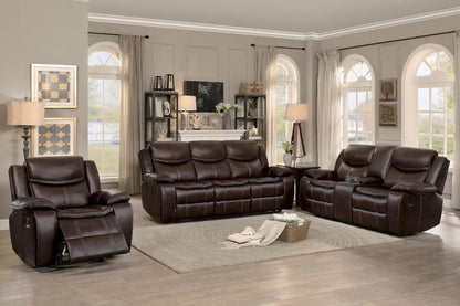 Homelegance  - Bastrop Double Reclining Sofa in Brown - 8230BRW-3  view 4