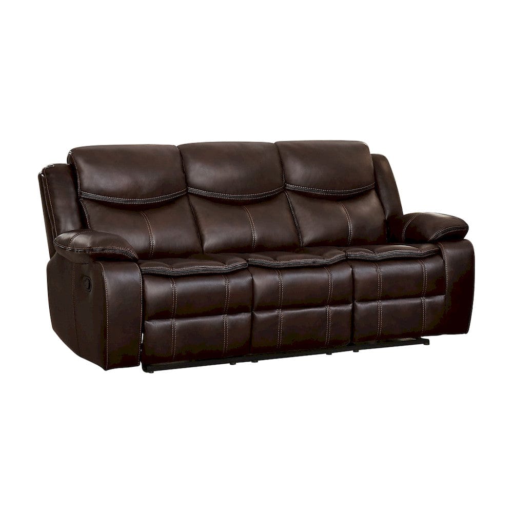 Homelegance  - Bastrop Double Reclining Sofa in Brown - 8230BRW-3  view 5