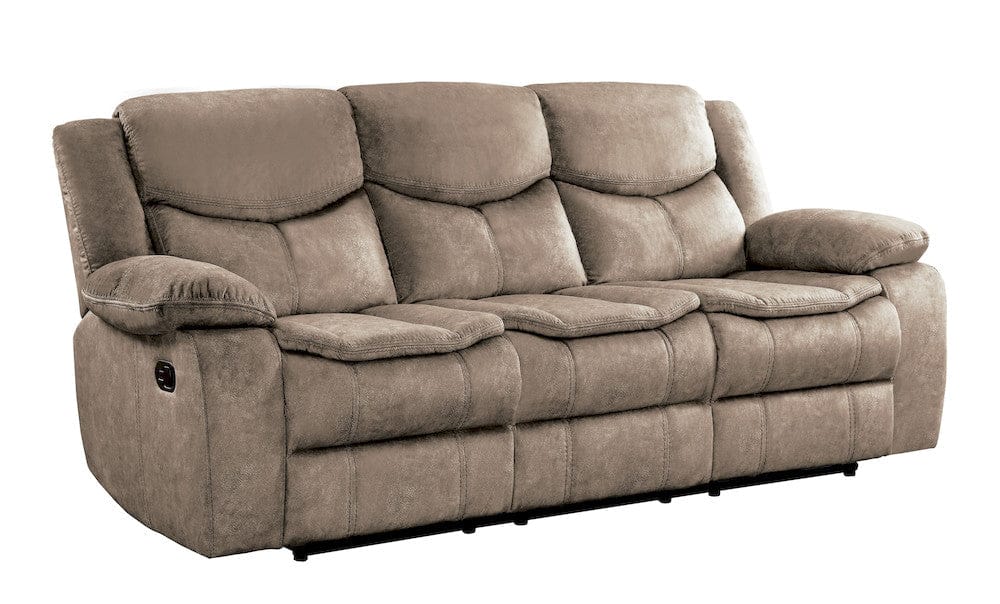 Homelegance  - Bastrop Double Reclining Sofa in Brown - 8230FBR-3  view 1