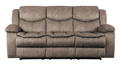 Homelegance  - Bastrop Double Reclining Sofa in Brown - 8230FBR-3  view 3