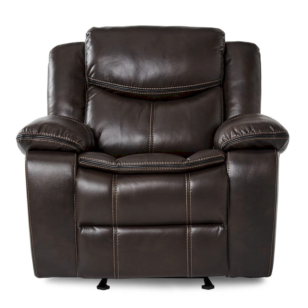 Homelegance  - Bastrop Glider Reclining Chair in Brown - 8230BRW-1  view 2