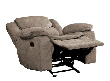 Homelegance  - Bastrop Glider Reclining Chair in Brown - 8230FBR-1  view 2