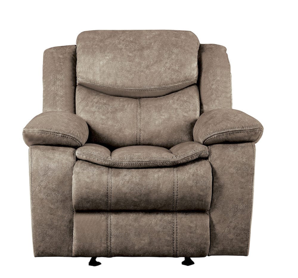 Homelegance  - Bastrop Glider Reclining Chair in Brown - 8230FBR-1  view 3