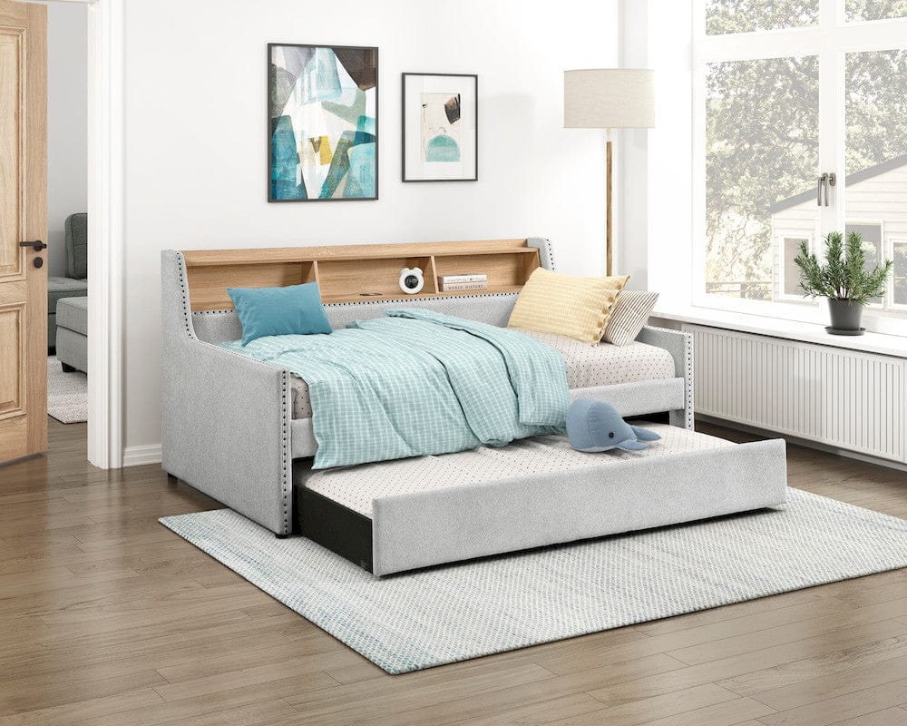 Homelegance  - Baxter Daybed W/ Trundle in Light gray - 4989x  view 3