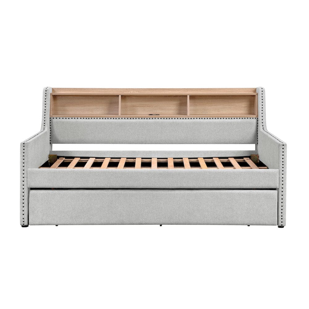 Homelegance  - Baxter Daybed W/ Trundle in Light gray - 4989x  view 5