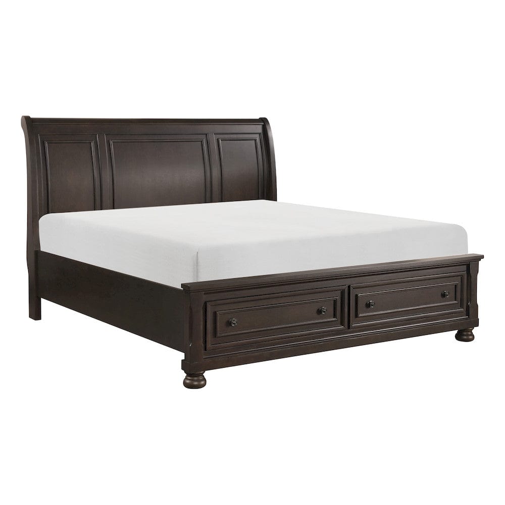 Homelegance  - Begonia Eastern King Platform Bed W/ Footboard Storage - 1718KGY-1EKx  view 2