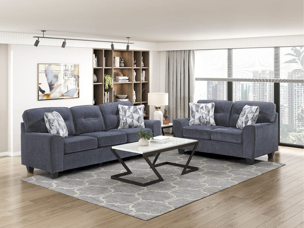 Homelegance  - Bennett Love Seat in Blue - 8416BU-2  view 8