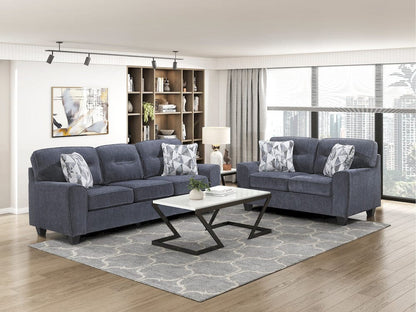 Homelegance  - Bennett Love Seat in Blue - 8416BU-2  view 8