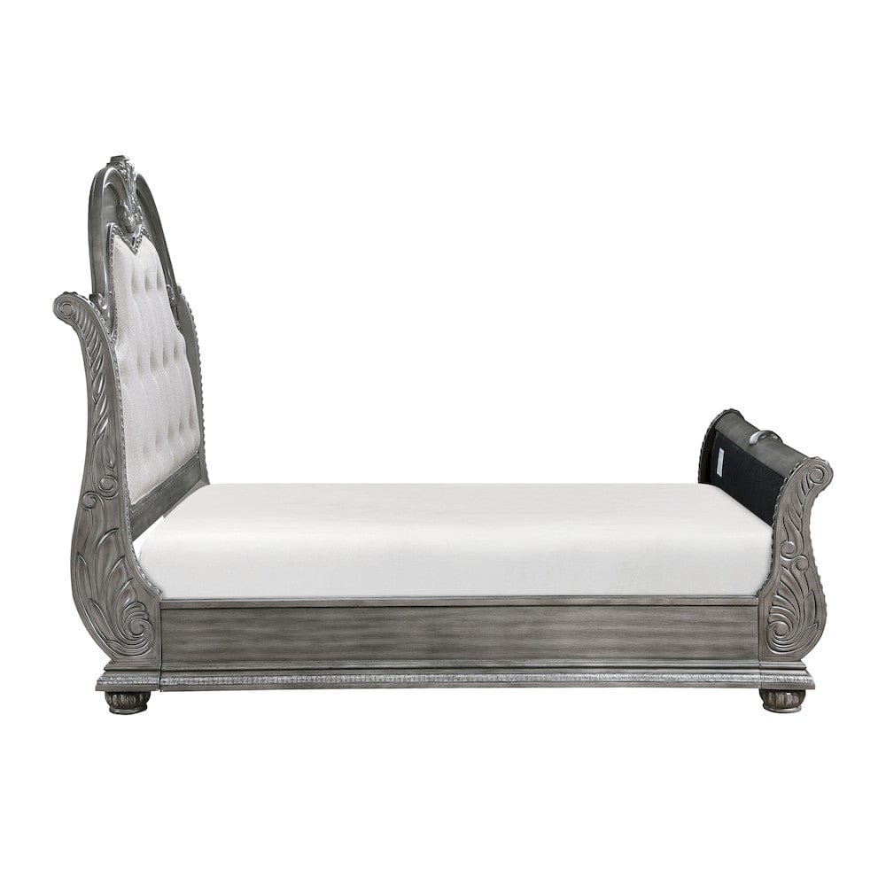 Homelegance  - Bennington Queen Bed in Gray - 1583-1x  view 6