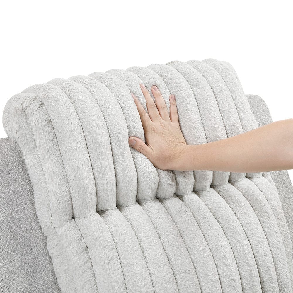 Homelegance  - Benton Double Reclining Love Seat W/ Center Console in Light gray - 9728LGY-2  view 6