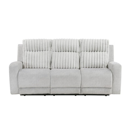 Homelegance  - Benton Double Reclining Sofa in Light gray - 9728LGY-3  view 6