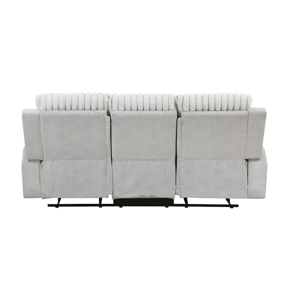 Homelegance  - Benton Double Reclining Sofa in Light gray - 9728LGY-3  view 7