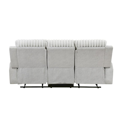 Homelegance  - Benton Double Reclining Sofa in Light gray - 9728LGY-3  view 7