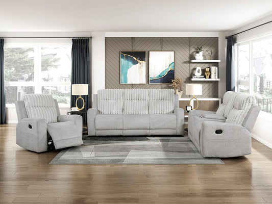 Homelegance  - Benton Reclining Chair in Light gray - 9728LGY-1  view 2