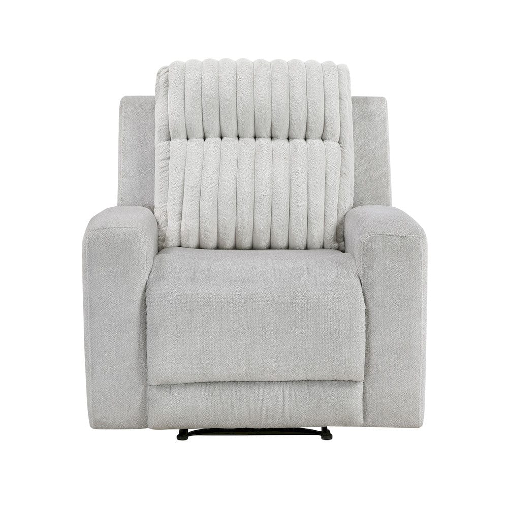 Homelegance  - Benton Reclining Chair in Light gray - 9728LGY-1  view 4