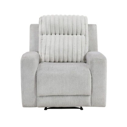 Homelegance  - Benton Reclining Chair in Light gray - 9728LGY-1  view 4
