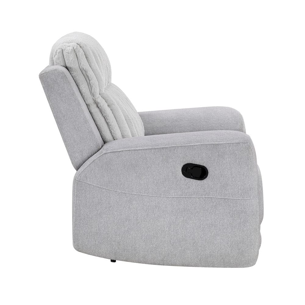 Homelegance  - Benton Reclining Chair in Light gray - 9728LGY-1  view 5