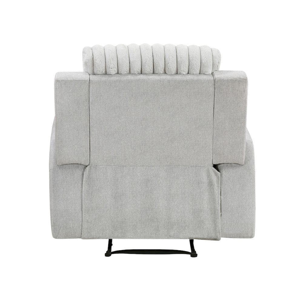 Homelegance  - Benton Reclining Chair in Light gray - 9728LGY-1  view 7