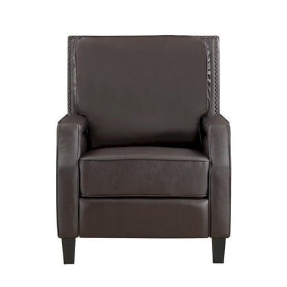 Homelegance  - Berenson Push Back Reclining Chair in Dark Brown - 8504DBR-1  view 1