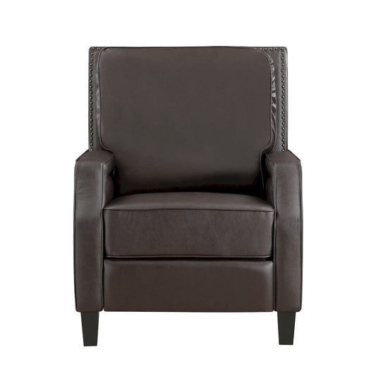 Homelegance  - Berenson Push Back Reclining Chair in Dark Brown - 8504DBR-1  view 1