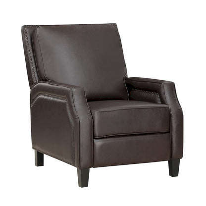 Homelegance  - Berenson Push Back Reclining Chair in Dark Brown - 8504DBR-1  view 2