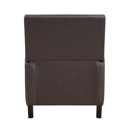 Homelegance  - Berenson Push Back Reclining Chair in Dark Brown - 8504DBR-1  view 4
