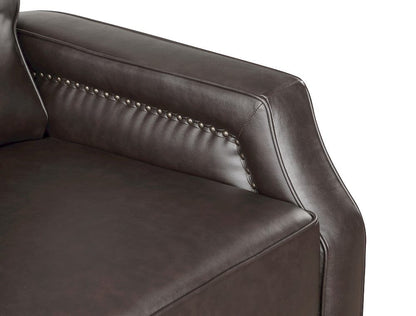 Homelegance  - Berenson Push Back Reclining Chair in Dark Brown - 8504DBR-1  view 6