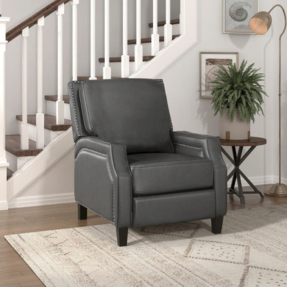 Homelegance  - Berenson Push Back Reclining Chair in Gray - 8504GRY-1  view 7