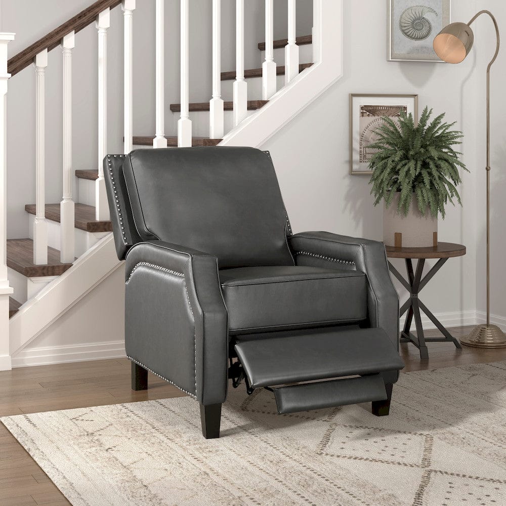 Homelegance  - Berenson Push Back Reclining Chair in Gray - 8504GRY-1  view 8
