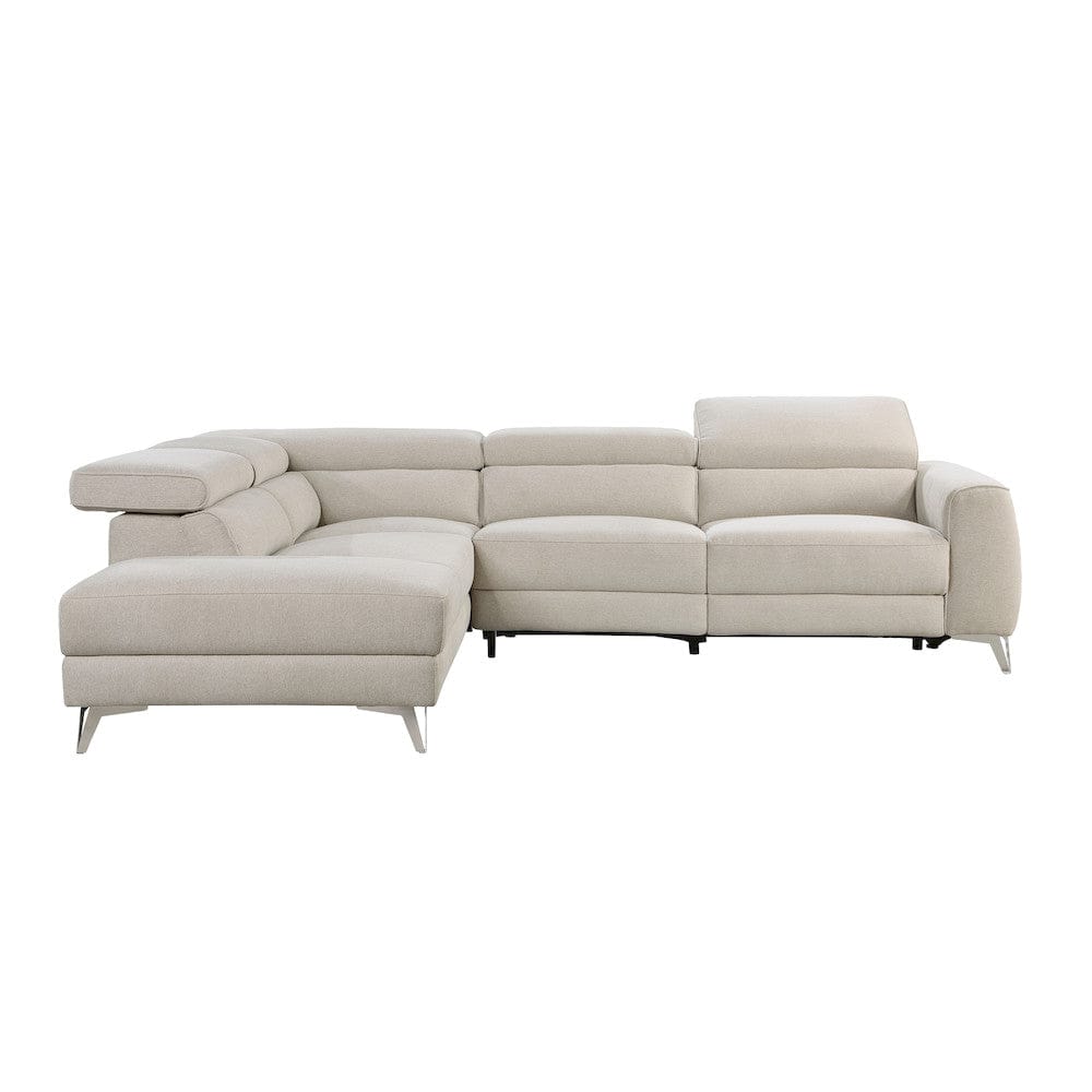 Homelegance  - Bienvenue 2-Piece Power Reclining Sectional W/ Left Chaise in Beige - 9415xSCPW  view 7