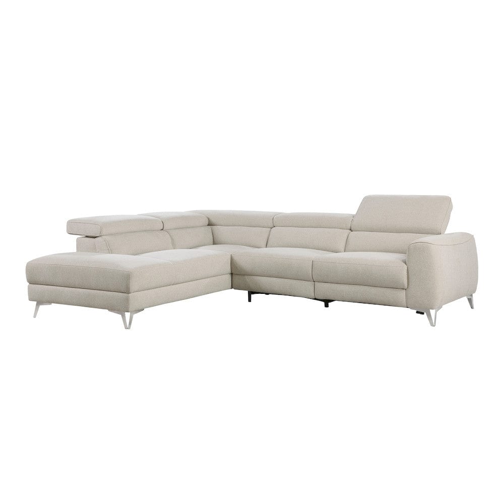 Homelegance  - Bienvenue 2-Piece Power Reclining Sectional W/ Left Chaise in Beige - 9415xSCPW  view 8