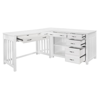 Homelegance  - Blanche 3pc Corner Desk - 4522WHx3  view 2