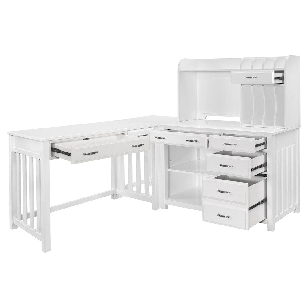 Homelegance  - Blanche 4pc Corner Desk - 4522WHx4  view 2