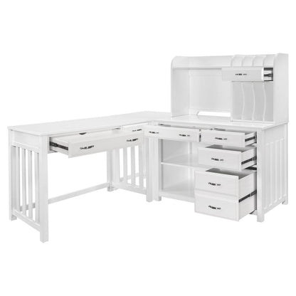 Homelegance  - Blanche 4pc Corner Desk - 4522WHx4  view 2