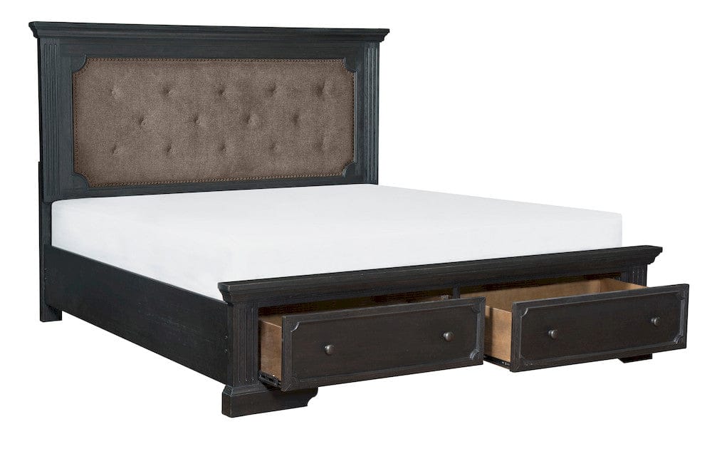 Homelegance  - Bolingbrook Eastern King Platform Bed W/ Footboard Storage in Brown - 1647K-1EKx  view 3