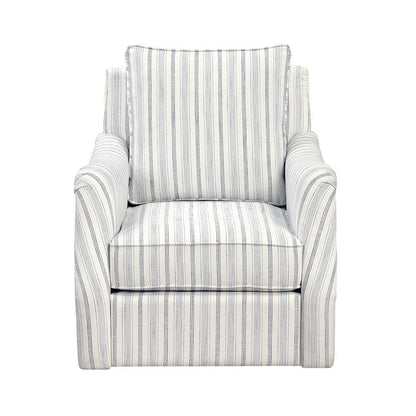 Homelegance  - Bowden Swivel Chair in Off white with blue stripe pattern - 1054F2S  view 1